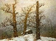 Caspar David Friedrich Hunengrab im Schnee Germany oil painting artist